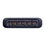 Varnings- / Blixtljus Strands Dark Knight Strobe light 6LED, 12V/24V, Mörk lins