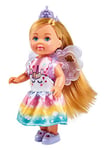 Simba 105733499 Evi Love Unicorn, 2 Assorted Colours, Only One Item Delivered, Doll as Cute Fairy with Unicorn Print and Wings for Weight Loss, 12 cm, for Children from 3 Years