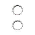 iPhone 15 Pro / 15 Pro Max bakkamera metall yttre skyddsring, 3-pack - Vit