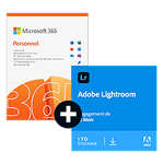 Pack Adobe Lightroom + Microsoft 365 Personnel - 1 utilisateur - Abonnement 1 an