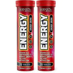 Effervescent Energy Tablets Vitamins Minerals 2 x 20 Tablets Science Fitness