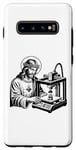 Coque pour Galaxy S10+ Jésus-Christ imprimant une figurine d'un enfant en prière imprimante 3D