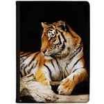 Azzumo Relaxing Tiger Faux Leather Case Cover/Folio for the Apple iPad 10.2 (2020) 8th Generation