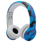 headphones for kids, Yusonic kids headphones with 85db volume limited, Audio sharing port for boys and girls. (Blue Camo)