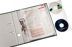 Leitz Broschyrhållare Med Cd-Flik, A4, Pp, Präglad, 0,12 Mm Öppen Topp, Dokumentsäker, Broschyrhållare Med Extra Flik (4761-30-03)