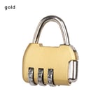 Padlock Code Lock 3 Digit Password Gold
