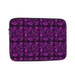 Laptop Case,10-17 Inch Laptop Sleeve Case Protective Bag,Notebook Carrying Case Handbag for MacBook Pro Dell Lenovo HP Asus Acer Samsung Sony Chromebook Computer,Purple Paisley 15 inch