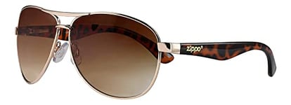 Zippo Sunglasses UV400 Lunettes De Soleil Homme, Doré/Marron, Taille Unique