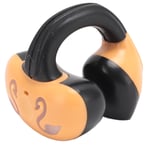 (Black Orange) Open Ear Clip On Headphones HiFi Bone Conduction Wireless