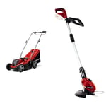 Einhell Power X-Change 18/33 Cordless Lawnmower And Strimmer Set - GE-CM 18/33 Li Battery Lawn Mower With Battery And Charger + GC-CT 18 Li Grass Trimmer Set With 20 Replacement Blades