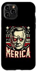 Coque pour iPhone 11 Pro Franklin D. Roosevelt Funny July 4th American US Flag Merica
