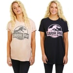 Jurassic Park Ladies - Logo Collection - T-shirt - Black/ Pink
