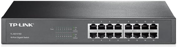 TP-Link - 16 Ports Gigabit Netværks Switch - 10/100/1000 Mbps