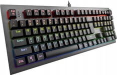 Klawiatura Noxo Noxo | Conqueror | Svart | Gaming-Tangentbord | Med Kabel | Mekaniskt | En/Ru | 1190 G | Blå Brytare