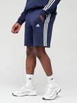 adidas Future Icons 3 Stripe Shorts - Grey, Navy, Size S, Men