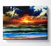 Ocean Just Before The Storm Canvas Print Wall Art - Extra Large 32 x 48 Inches