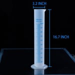 Plastmätcylinder 1000ml, Mätcylinder med Dubbla Skalor