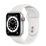 Apple Watch Series 5 GPS+Cellular 40mm Silver Aluminium MWX12 White Sport Band