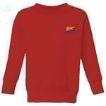 Back To The Future 35 Hill Valley Front Kids' Sweatshirt - Red - 3-4 Years