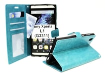 Crazy Horse Wallet Sony Xperia L1 (G3311) (Turkos)
