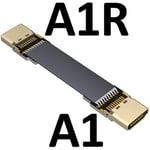 10cm A1-A1R Câble d'extension HDMI Standard type A V2.0 intégré, prend en charge le câble plat 2K / 144hz 4K/60Hz, câble d'extension de fil d'ordinateur Nipseyteko