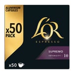 Pack de 50 capsules café L'Or Espresso Supremo 4090916 260 g Noir et Violet