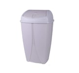 UrbanLiving Plastic Swing Top Bin 10L Waste Rubbish Bin Rectangle Large Small Swing Top Trash Kitchen Bathroom Garbage Dustbin, 10 Litre, Taupe (Taupe, 10L)