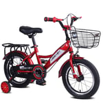 JACK'S CAT 12-18 inch Kids Bike with Training Wheels,Ages 2-9 Years Old Girls & Boys Children Bicycle, Toddler Kids Bicycle,Red,16
