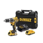 DEWALT 18V Brushless Combi Drill with Two 2.0Ah Batteries & TSTAK Carry Case New