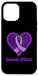 Coque pour iPhone 14 Plus Dementia Warrior Wear Ruban et cœur violets