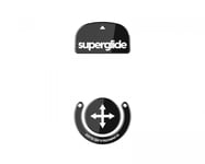 Superglide Glas Skates till Logitech G Pro X Superlight - Svart