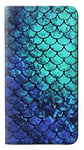 Green Mermaid Fish Scale PU Leather Flip Case Cover For OnePlus 7