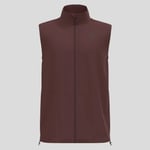 Odlo Zeroweight Warm Vest Herr S - Varm och lätt väst för löpning i brun färg, perfekt för kalla dagar.