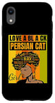 iPhone XR Black Independence Day - Love a Black Persian Cat Girl Case
