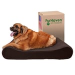 FurHaven Lit orthopédique pour Chien de Grande Taille avec Housse Amovible Lavable, pour Chiens pesant jusqu'à 68 kg – Matelas en microvelours de Luxe – Espresso, Jumbo Plus/XXL