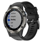 Garmin Quatix 5 Sapphire Silicone klockarmband - Svart