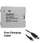 NEW HIGH CAPACITY USB CHARGER BATTERY PACK FOR Wii FIT BALANCE BOARD