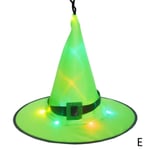 Halloween Witch Hat Wizard Led Lighting Outdoor Festival E Green