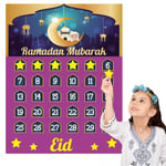 Party-Poter Ramadan Calendar for Kids Ramadan Calendar Eid Mubarak Countdown Ramadan Decorations Ramadan Advent Calendar with 30 Countdown Star