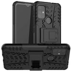 TenDll Case for Motorola Moto G30/G10, Shockproof Tough Heavy Duty Armour Back Case Cover Pouch With Stand Double Protective Cover Motorola Moto G30 Case -Black