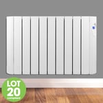 Futura Oil Filled Radiator 1800W Electric Heater Wall Mounted Timer & Thermostat