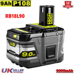 18V 9.0Ah For RYOBI P108 One Plus High Capacity Lithium Battery 18 Volt Lithium