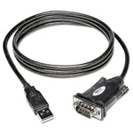 Eaton Câble adaptateur série USB-A vers RS232 (DB9), M/M, 1,5 mètres (U209-000-R)