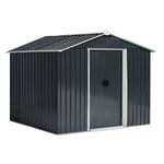 8 x 6ft Garden Storage Shed with Double Sliding Door Outdoor