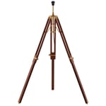 Adjustable Tripod Floor Lamp Mango Wood Standing Height Living Room Light Base