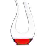 Vinkaraff Dekanter U-formad Blyfri Kristallglas Vinflaska Glasflaska 1500ml