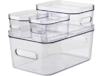 SmartStore Compact Clear 4-pack, with clear lids