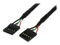 Startech.Com 5 Pin Usb 2.0 Header - 12 In Usb Idc Moderkortets Header Cable - F/F (Usbint5pin12) - Usb-Kabel - 5 Pin Idc (Hun) Til 5 Pin Idc (Hun) - Usb 2.0 - 30.5 Cm - Sort