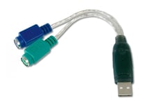 Digitus USB to PS/2 Adaptor grensesnittkort/-adapter
