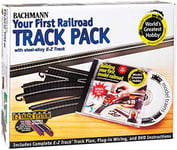 Bachmann 44497 Trains Snap-Fit E-Z World’S Greatest Hobby Track Pack-Steel Alloy Rail with Black Roadbed-HO Scale, White